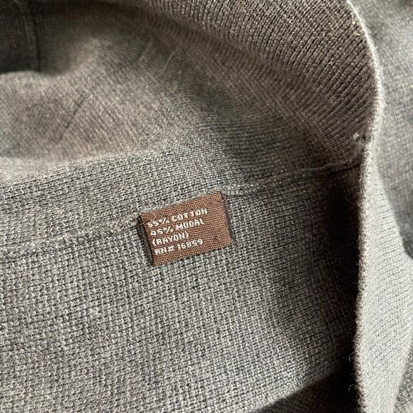 J.McLaughlin Medium Coatigan Sweater Blazer Dark Gray Vneck Thick Stretch - Picture 3 of 9